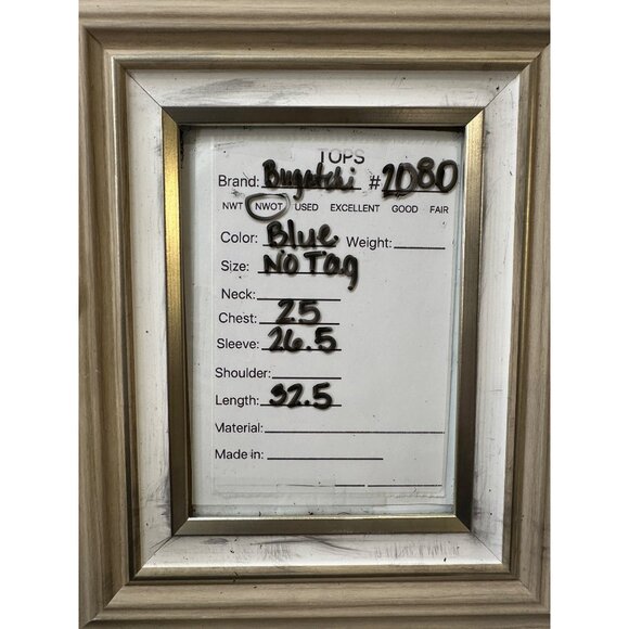 Bugatchi Uomo Mens Classic Fit Long Sleeve Button-Up Shirt Blue Plaid Collar - Picture 7 of 7